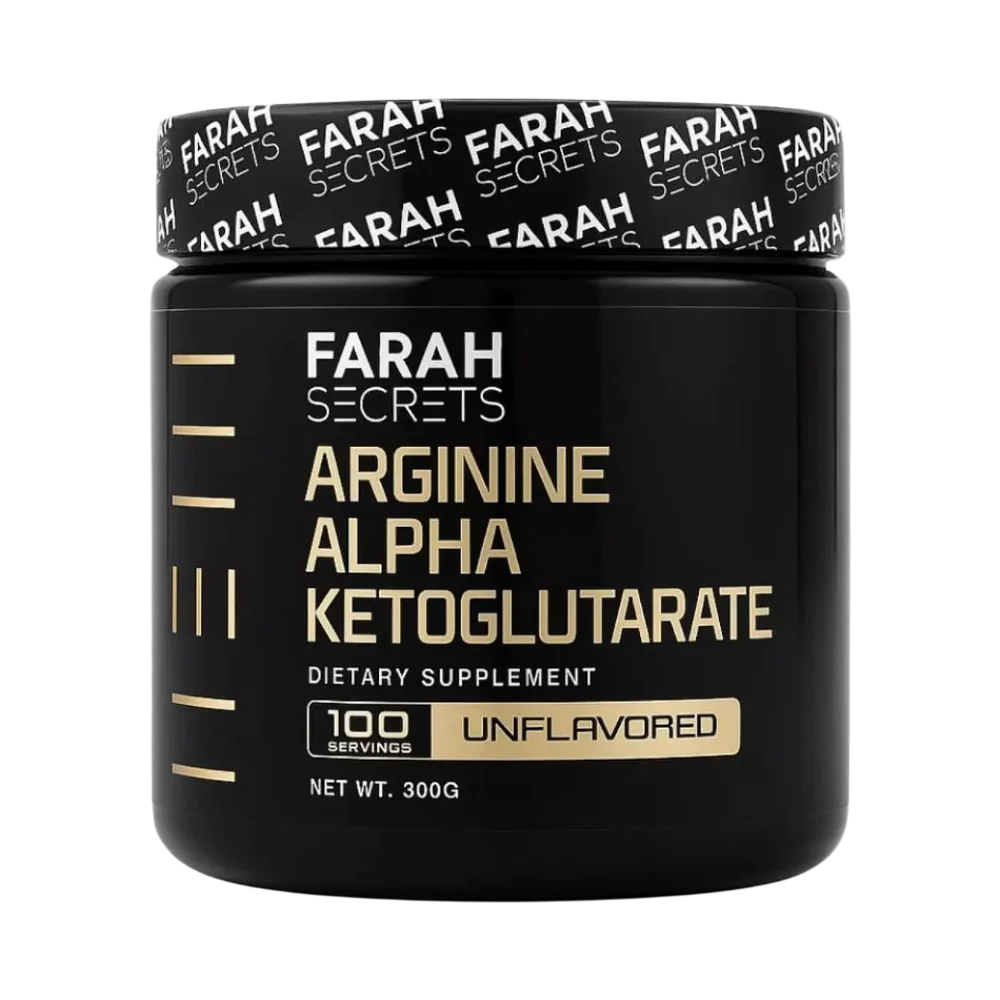Farah-Secret-ARGININE-ALPHA-KETOGLUTARATE-300g-100-Servings Farah Secret Arginine Alpha 300gm – 100 serv - Image 1