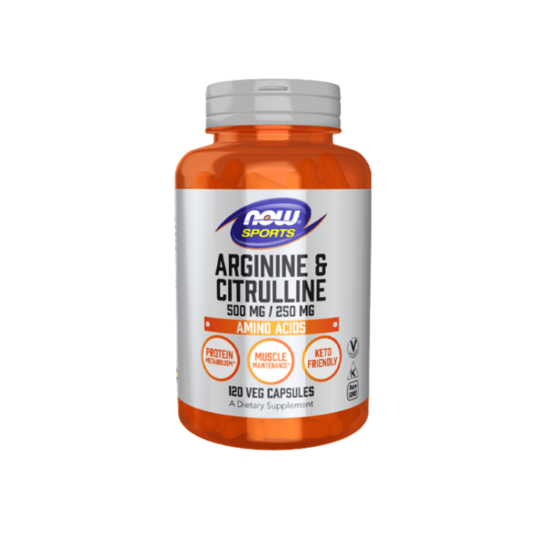 Now Foods Arginine & Citrulline 120 Capsules