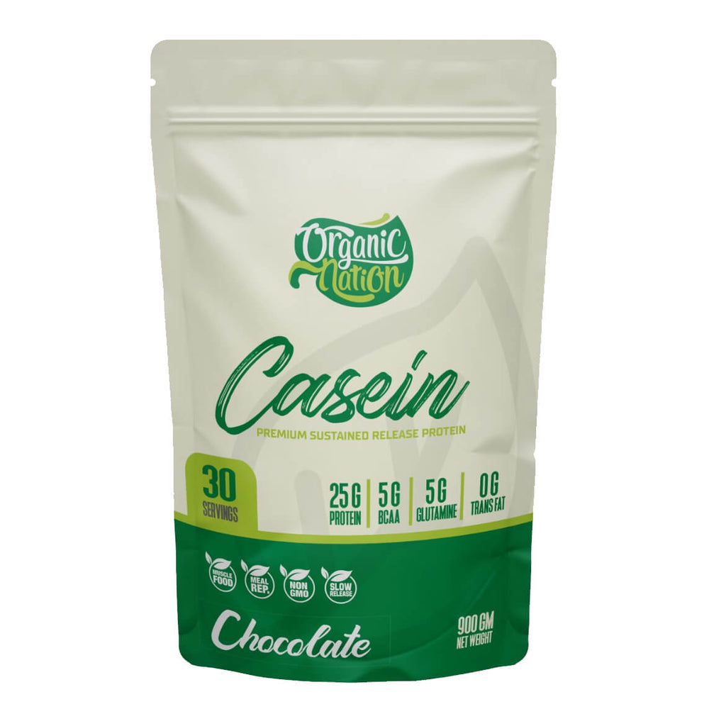 6224009096114_OrganicNation100_Casein-30Serv Casein-30Serv.-900G-Chocolate - Image 1