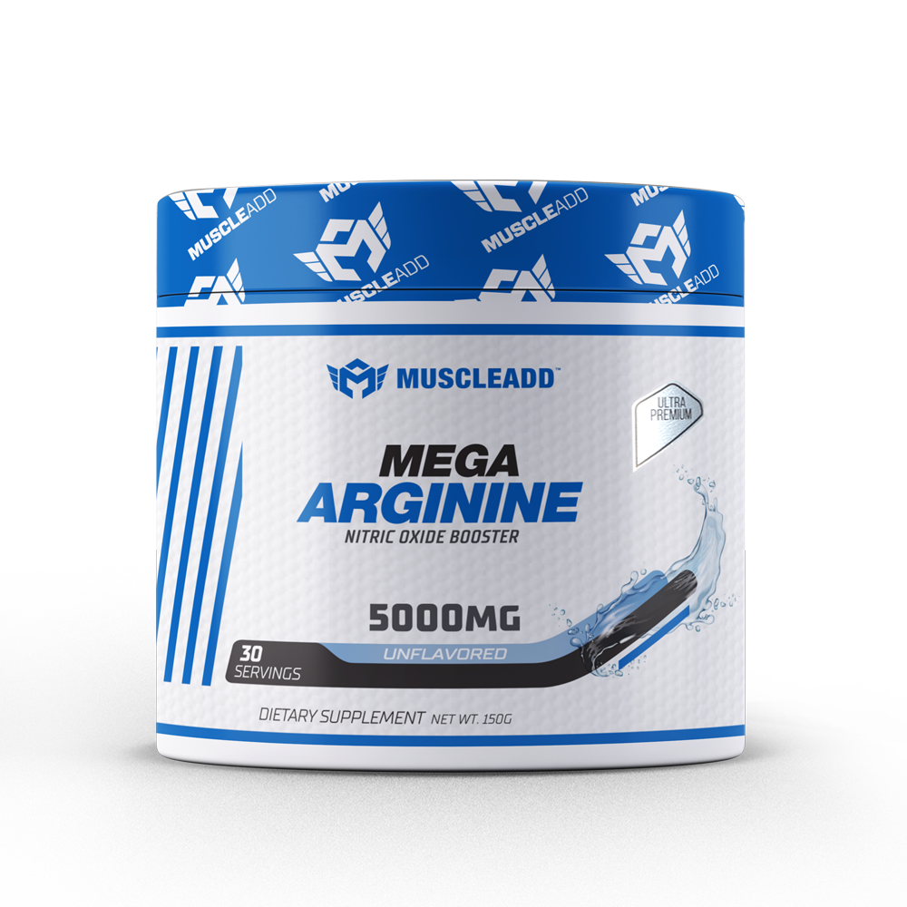 Arginine-Mockup_1300x Muscle Add Mega Arginine-5000Mg-30Serv.-150G - Image 1