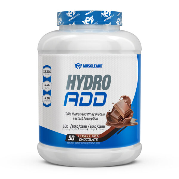 Muscle Add Hydro Add 100%Hydrolyzed Whey Protein Fastest Absorption-50Serv.-1800G.