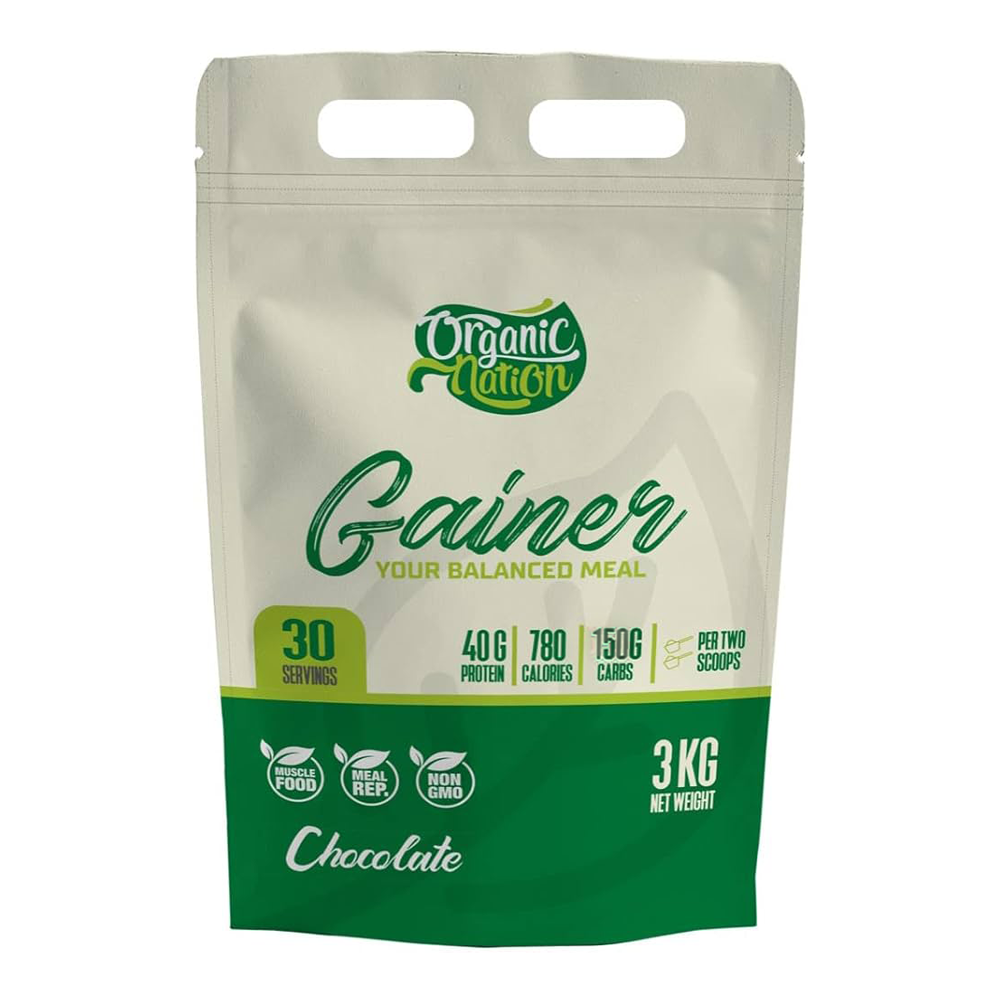 Organic-Nation-Gainer_0b7a54f6-a2e7-4023-aae1-c7370169930c Gainer-30Serv.-3KG-Chocolate - Image 1